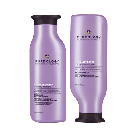 Hydrate Sheer Shampoo and Conditioner Duo: Silicone-Free Lightweight Moisturizer for Fine Hair